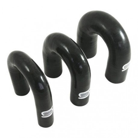 Codo Silicona Silicon Hoses 180° 30mm Negro