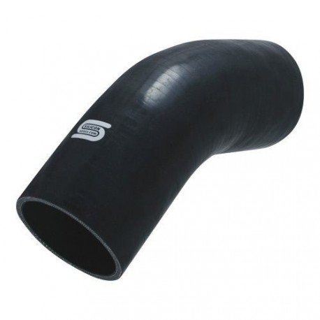 Codo Silicona Silicon Hoses 45° 25mm Negro