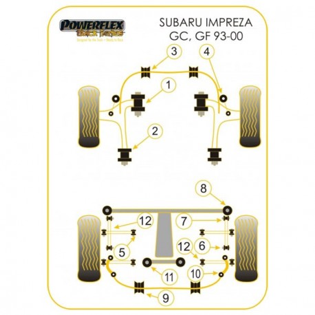 Silemblock Powerflex Black Subaru (2 Piezas) R69111-2N