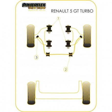 Silemblock Powerflex Black Trapecio Delantero Renault R5 GT Turbo (4 Piezas)