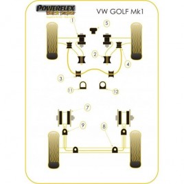 Silemblock Powerflex Black Trapecio Delantero Volkswagen Golf 1 (2 Piezas)