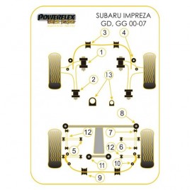 Silemblock Powerflex Black Trapecio Delantero Subaru WRX (2 Piezas)