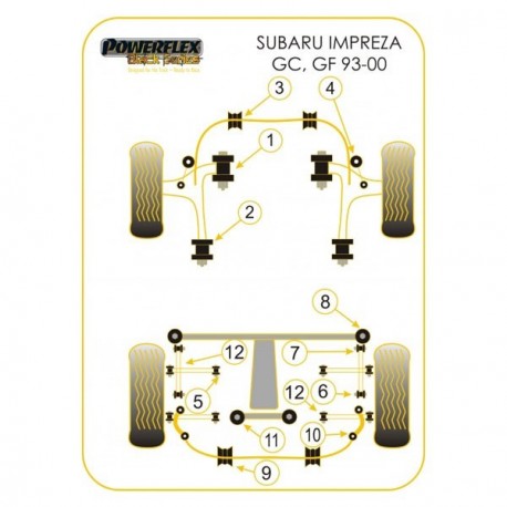 Silemblock Powerflex Black Subaru Trasero (2 Piezas)