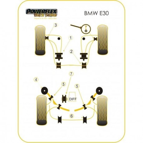 Silemblock Powerflex Black Trapecio Delantero BMW E30 (2 Piezas)