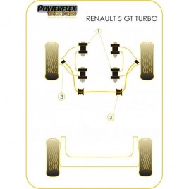 Silemblock Powerflex Black Barra Estabilizadora Delantera Renault R5 GT Turbo (2 Piezas)