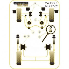 Silemblock Powerflex Black Trapecio Delantero Volkswagen Golf 2 / 3 / 4 (2 Piezas)
