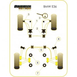 Silemblock Powerflex Black Trapecio Trasero BMW E46 (2 Piezas)