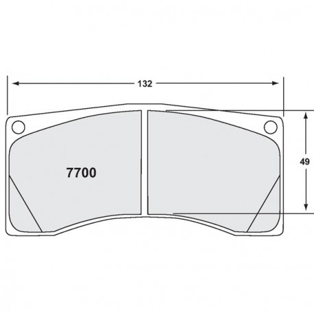 Pastillas de freno 7700 08 25mm Traseras R8 LMS/MP4-12C/