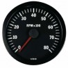 Cuenta-Vueltas VDO 10000 Trs/Min Diámetro 80 Fondo Negro 12V Programable