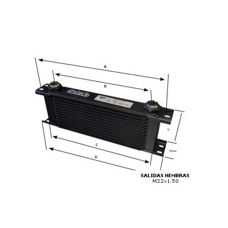 Radiador Aceite Setrab 16 Filas Serie 6 M22x150