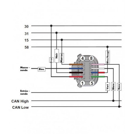  Cable 8 Pin VDO SingleViu