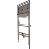 Puesto de trabajo plegable gris