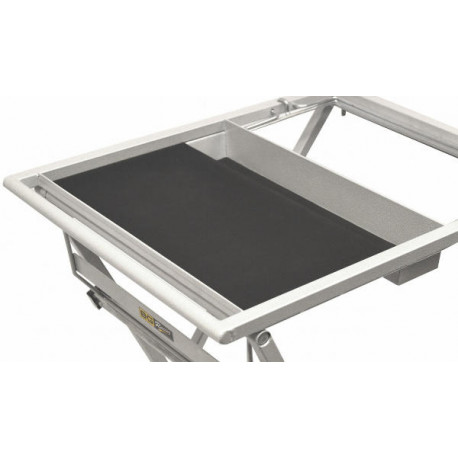 Puesto de trabajo plegable gris