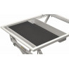 Puesto de trabajo plegable gris