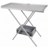 Mesa plegable acero gris