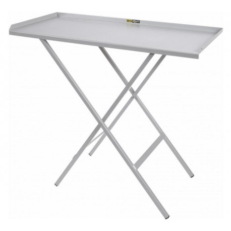Mesa plegable acero gris