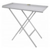 Mesa plegable acero gris