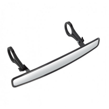 Retrovisor interior gran angulo 15 pulgadas en aluminio, vidrio y ABS, vendido con soporte diámetro 50,8mm y kit reducción