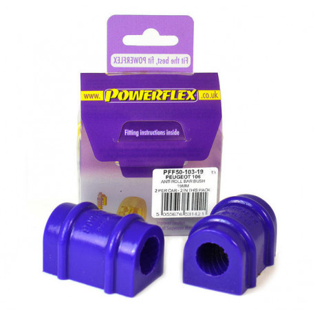 Silent Bloc Powerflex Barra estabilizadora 19mm Citroen AX MK1 & 2 (1986-1998)