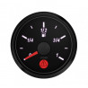 Manómetro Nivel de Gasolina VDO SingleViu Diámetro 52mm Fondo Negro (funciona con tubo medidor de gasolina)