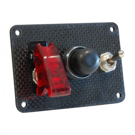 Pack Arranque 1 Accesorios Placa Look Carbono Interruptores + Botones