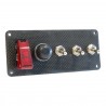 Pack Arranque 3 Accesorios Placa Look Carbono Interruptores + Botones