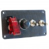 Pack Démarage 2 Accesorios Placa Look Carbono Interruptores + Botones