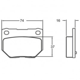Pastillas de Freno PFC Trasero Subaru GT 16mm