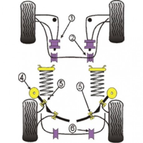 Silemblock Powerflex Soporte Trasero Diferencial BMW E30 (1 Pieza)