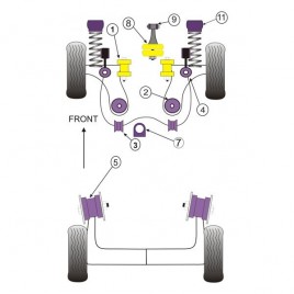Silemblock Powerflex Tope Superior Volkswagen Golf 4 - Seat Leon 1 (2 Piezas)