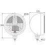 Phare longue portée inox ampoule H4