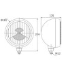 Phare longue portée inox ampoule H3