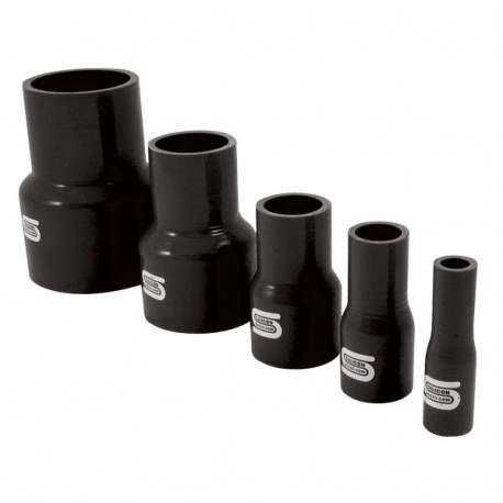 Reductor Derecho Silicono Silicon Hoses 54-48mm Negro