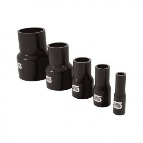 Reductor Derecho Silicona Silicon Hoses 63-57mm Negro