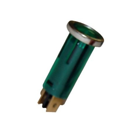 Testigo Luminoso Tubular Verde 16.75mm